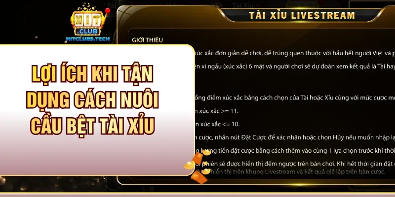 Lợi ích khi tận dụng cách nuôi cầu bệt tài xỉu
