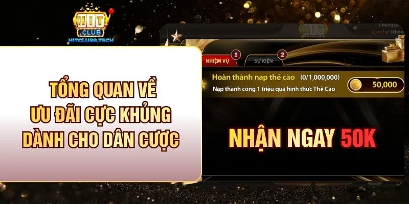 Tổng quan về ưu đãi cực khủng dành cho dân cược